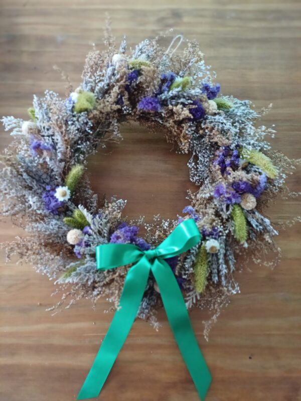Corona de flores secas " - Imagen 3