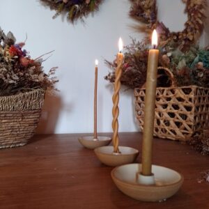 Velas de cera de abeja.