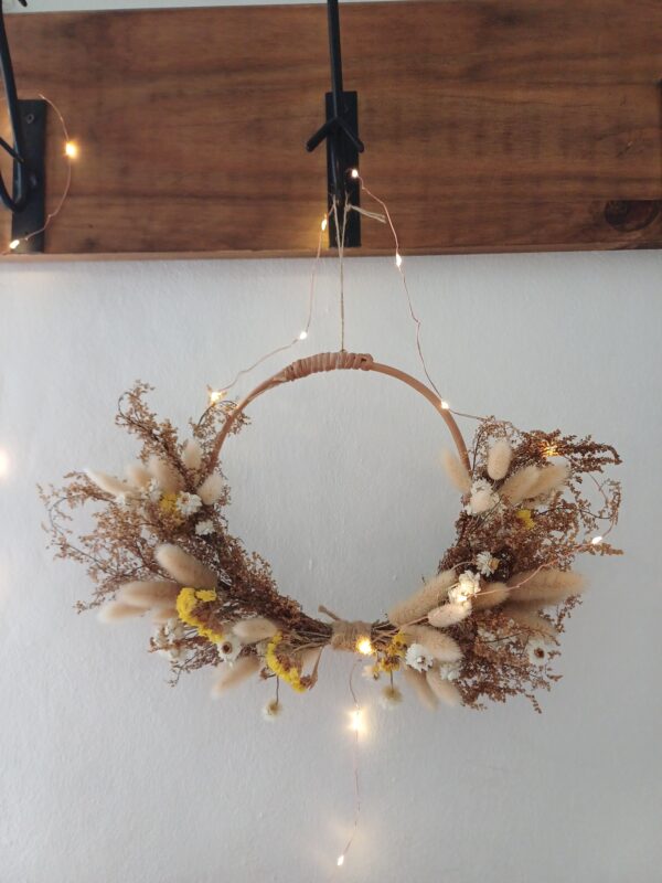Hoop bouquet de flores secas - Imagen 2