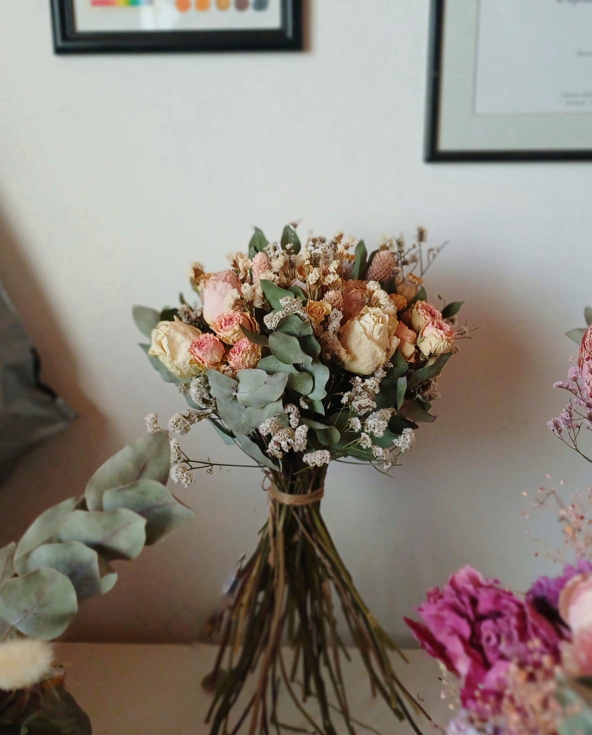 Ramos de novia de rosas secas - Imagen 6