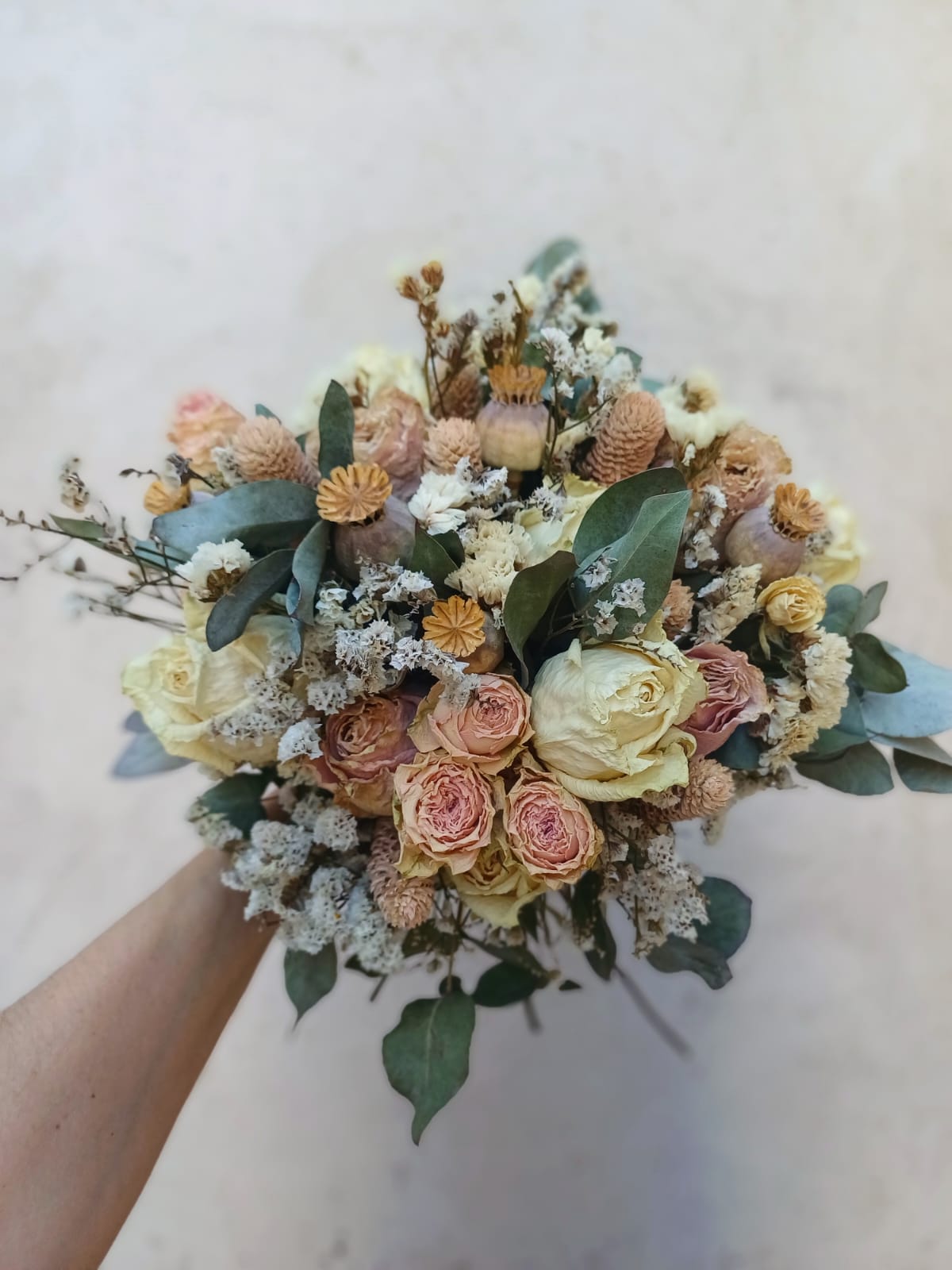 Ramos de novia de rosas secas - Imagen 5